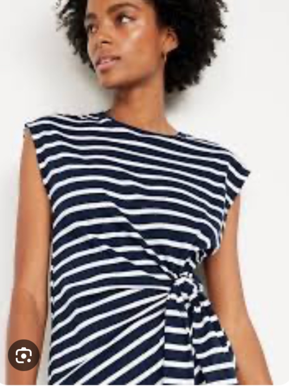 Old Navy Side Tie Black and White Striped Short Size XL